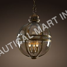 VICTORIAN HOTEL PENDANT ANTIQUE BRASS By Nautical Mart Inc.