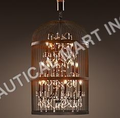 VINTAGE BIRDCAGE CHANDELIER SMALL