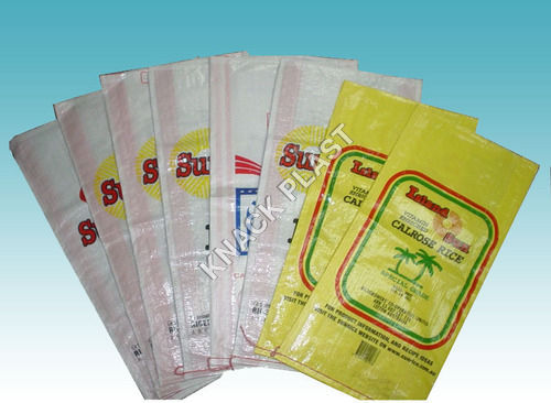 White And Yellow Pp Rice Bag