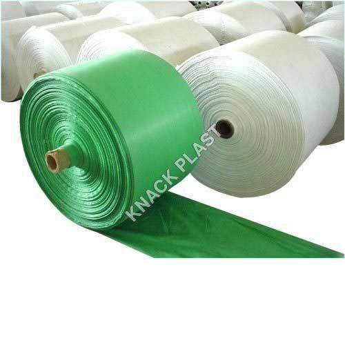 White And Green Pp Woven Fabric