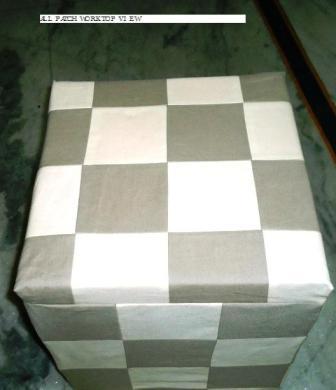Chequered Pouf Cover