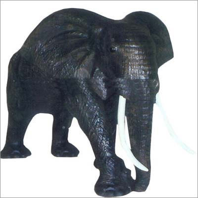 Leather Stuffed African Elephant