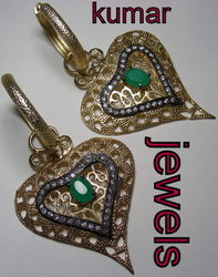 LEAF SHAPE MUGHAL EARRING