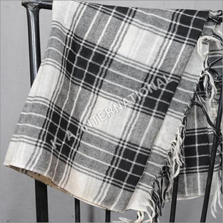 Rayon 100 % Wool Yarn Dyed Check Fabric 