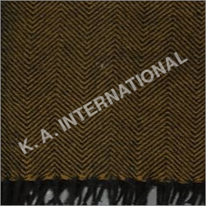 Herringbone Wool Check Throw Blanket By K. A. INTERNATIONAL