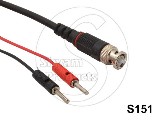 BNC plug to 4mm Banana stacable plug cord