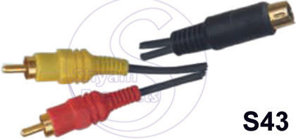 2 RCA  4 Pin Mini Din Cord (GP)