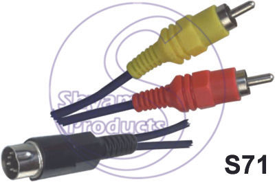  2 RCA  5 Pin Din Plug Cord