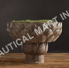 HAND-CARVED STONE LOTUS BOWL