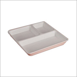 Acrylic Thali-3-Compartment