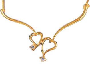Ag Real Diamond Two Stone Magnetic Heart Tanmaniya # AGSN0002