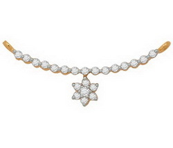 Ag Real Diamond Decorated Flower Shape Tanmaniya # AGSN0008