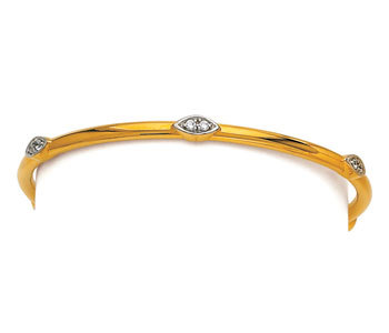 Ag Real Diamond Three Stones Fashionable Bracelet # AGSB0001