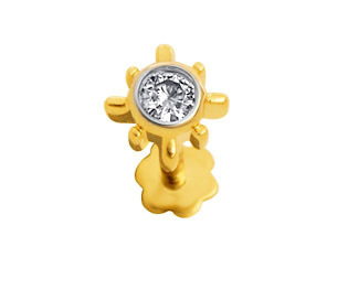 Ag Real Diamond Solitaire Diamond Fashion Nose Ring # AGSNO026