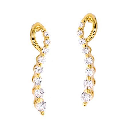 1/2 CT JOURNEY OF LIFE 14K GOLD DIAMOND EARRINGS # INTE008