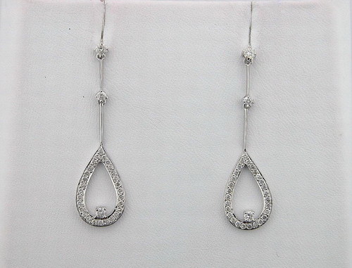 0.80 CT DIAMOND WHITE GOLD EARRINGS # INTE024