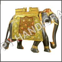 WOODEN PAINTED ELEPHANT