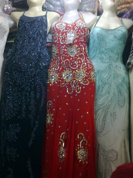 Beads Work Long Dress