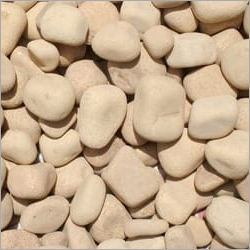 Yellow Round Unpolished Rough Tumbles Pebble Stone Solid Surface