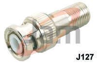 BNC Plug  F Socket Adaptor