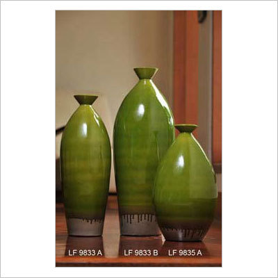 Green Pottery Vases