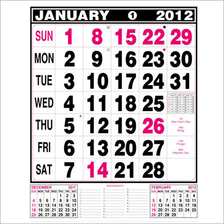 Wall Hanging Calendars