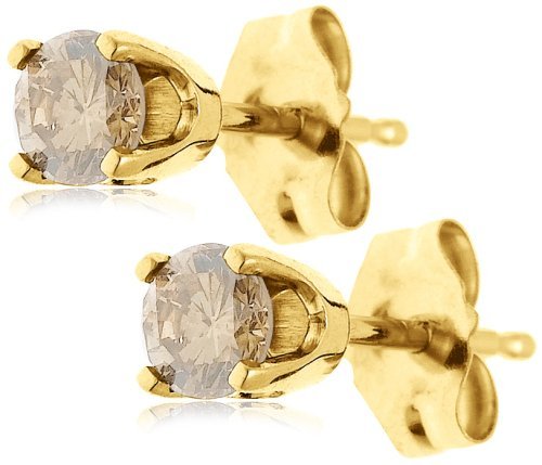 1/3CT CHAMPAGNE OF LIFE 14K GOLD DIAMOND EARRING