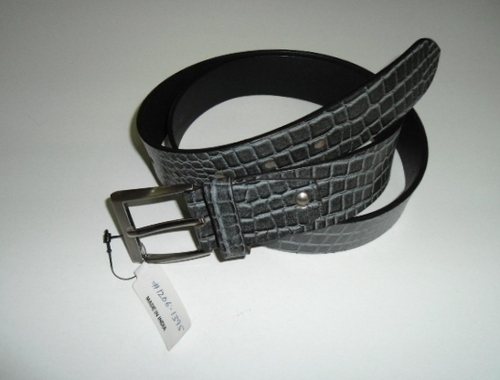 Snake Print Leather Belt