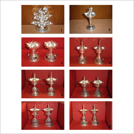 Silver Diya Stands