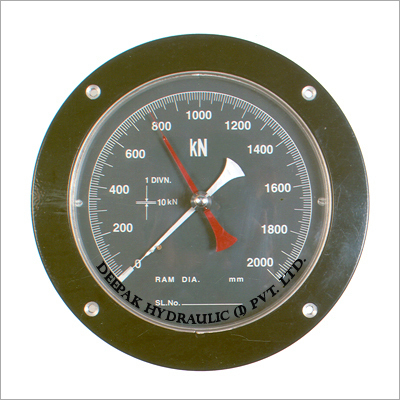 Hydraulic Jack Pressure Gauge - Steel, 100 mm Dial, Green, +/-2% Accuracy | Accurate Reading, Durable, Easy Installation