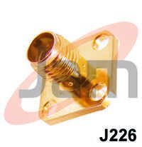 SMA Female Square Panel Mounting PTFE ( Gold Pla