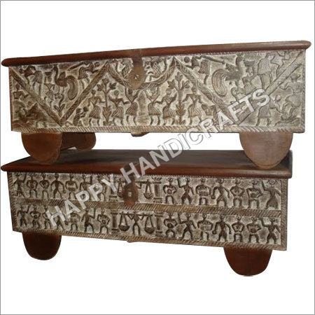 WOODEN TRIBAL WHEEL BOX