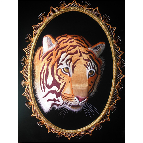 Silk Tiger Wall Hanging Jewel Carpet