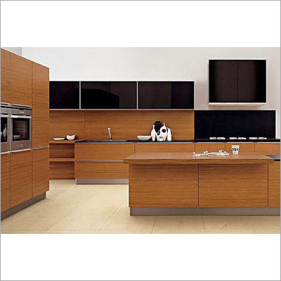 Contemporary Solid Wood Kitchen Teak Wood
