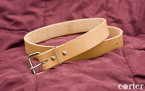 Formal Leather Belt - Genuine Leather, 85-115 cm, Beige | Durable Leather, Classic Metal Buckle, Stylish Design