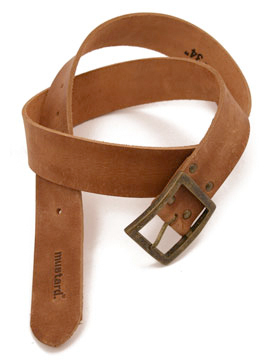 Brown Leather Belt - Genuine Leather, 42 Inches, Brown, Metal Square Buckle | Durable Leather, Classic Style, Comfortable Fit, Reliable Fastening