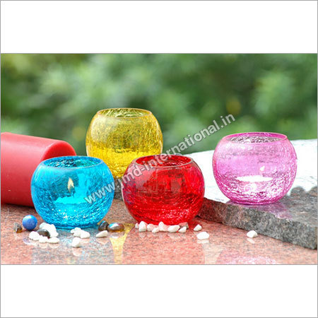 Crackle Glass Votive