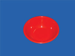 Bowl - Plastic, 250ml, 10cm Diameter, Red | Durable, Lightweight, Easy to Clean, Versatile, Stackable