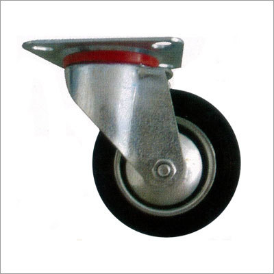 C.I. Swivel Forged Castor With Rubber Bondel Wheel