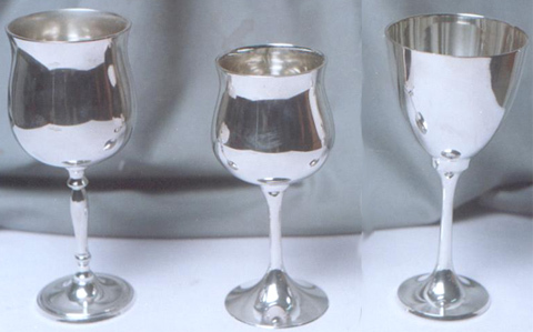 Metal Wine Goblets