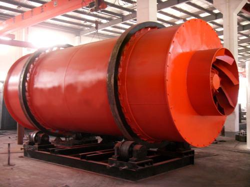 rotary drum dryer for wet material