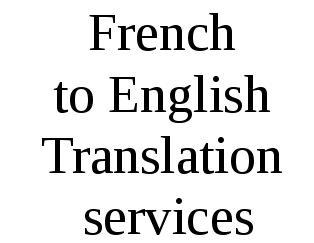 French to English Translation Services