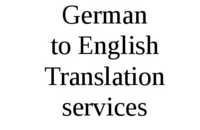 German to English Translation Services