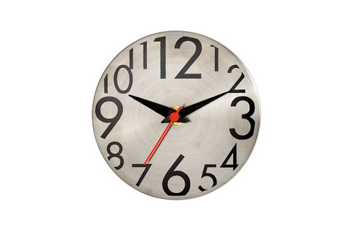 Wall Clock - Glass Metal, 10 Inches, Silver | Quartz Mechanism, Quiet Operation, Easy Installation