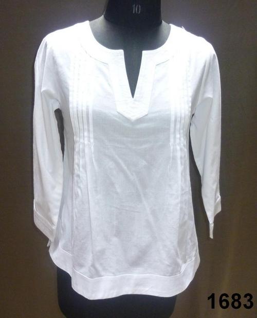 100% Cotton P/L Woven Girls Tunic w Pleats