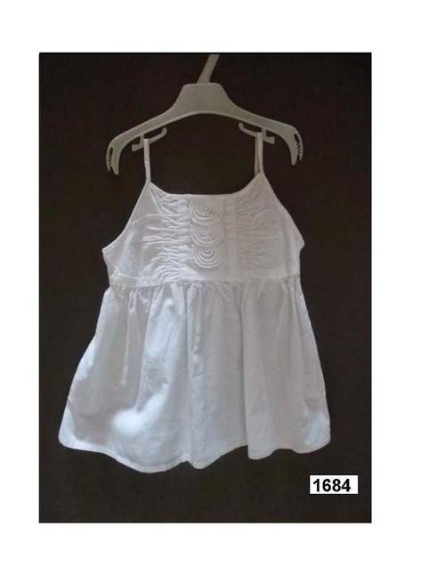 100% Cotton P/L Woven Girls Blouse w Self Work