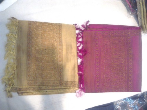 Silk wool zari scarfs
