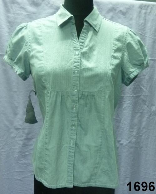 100% Cotton P/L Woven Ladies Blouse w Yoke