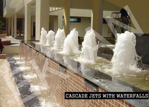 White Cascade Fountain With Falls