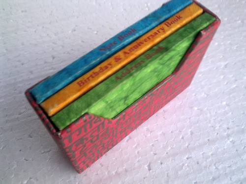 hand made paper set of note book/anniversary book/address book